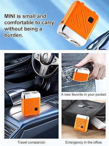 Miniatura 2 de Bccnerty - Afeitadora eléctrica Bccnerty, rotación de 360, doble anillo eléctrico giratorio, recargable por USB, impermeable, para mujeres y hombres