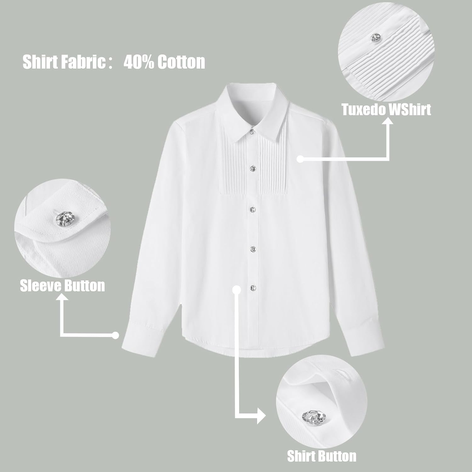 Rogers & Morris Boys Velvet Tuxedo Suit Formal Outfits Slim Fit Kids 5 Piece Suit Set Shawl Lapel - Image 4