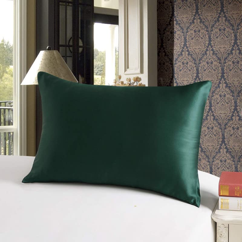 townssilk Federa su entrambi i lati 100% pura seta di gelso da 19 mm per la salute dei capelli e della pelle, federa per cuscino di dimensioni 50x60cm con cerniera nascosta Emerald