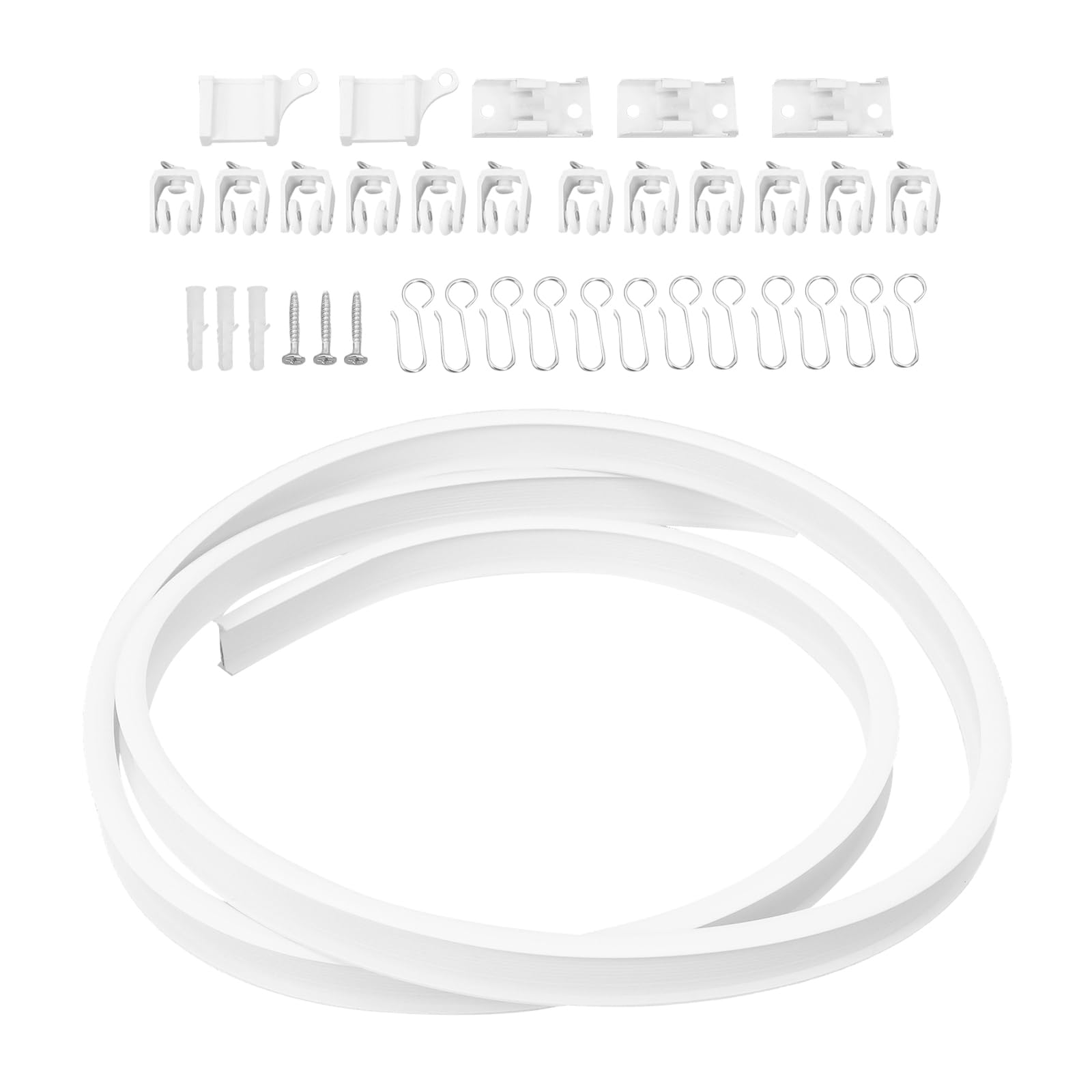 Rail de rideau flexible de 2 M au plafond avec roulettes silencieuses pour séparation