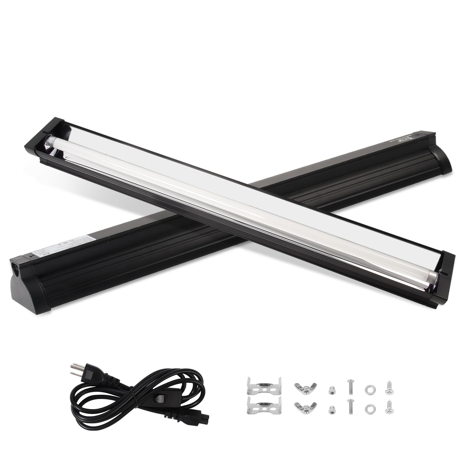 T5 UVB Light for Reptiles, 10.0 24W HO UVA UVB Reptile Light Fixture, 22 Inch Lamp Tube for Bearded Dragon Tortoise Lizards Reptiles and Amphibians