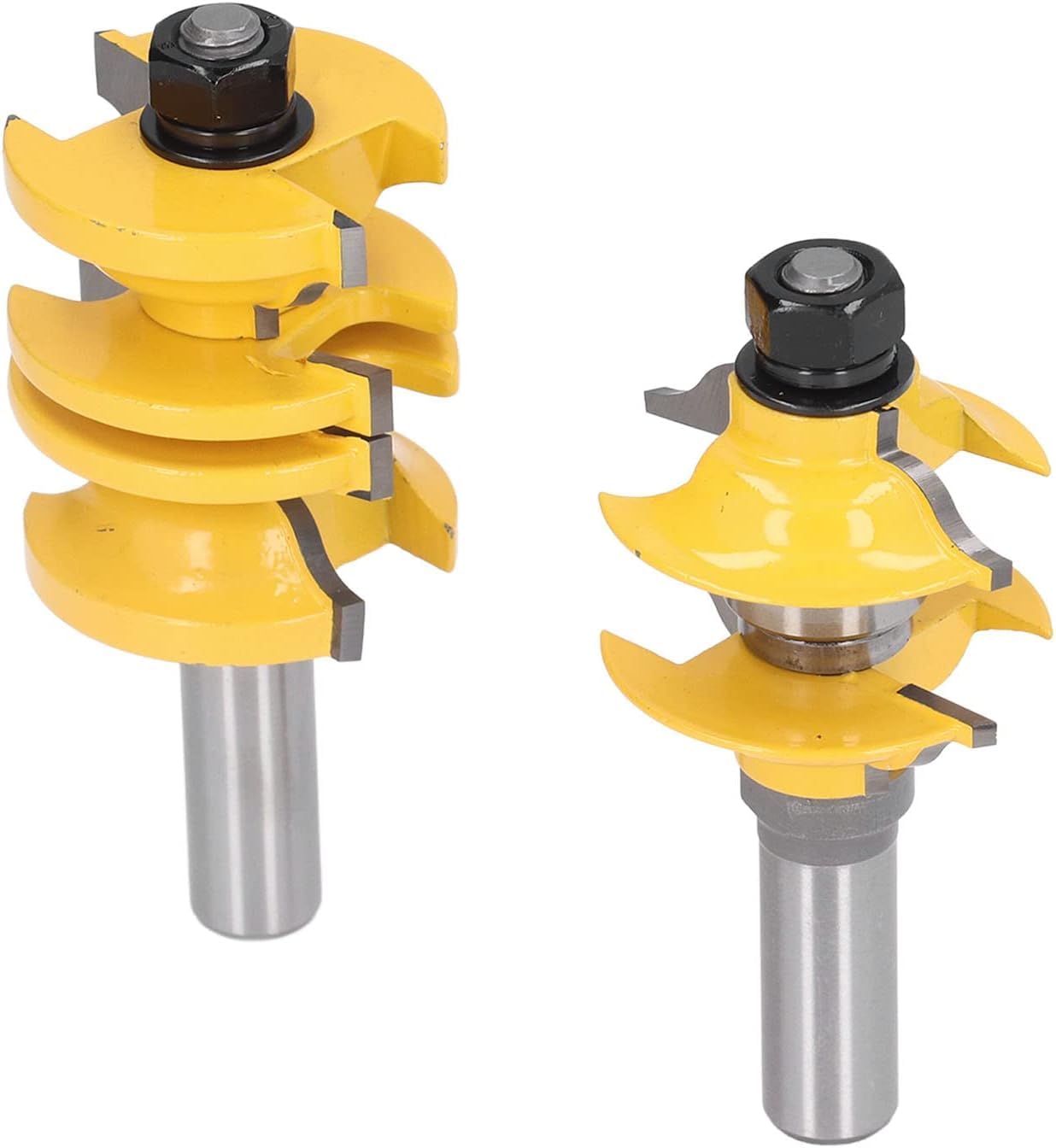 Outils compatibles avec Lot de 2 fraises à tenon pour porte d'entrée en acier au carbone, tige de 1/2 po