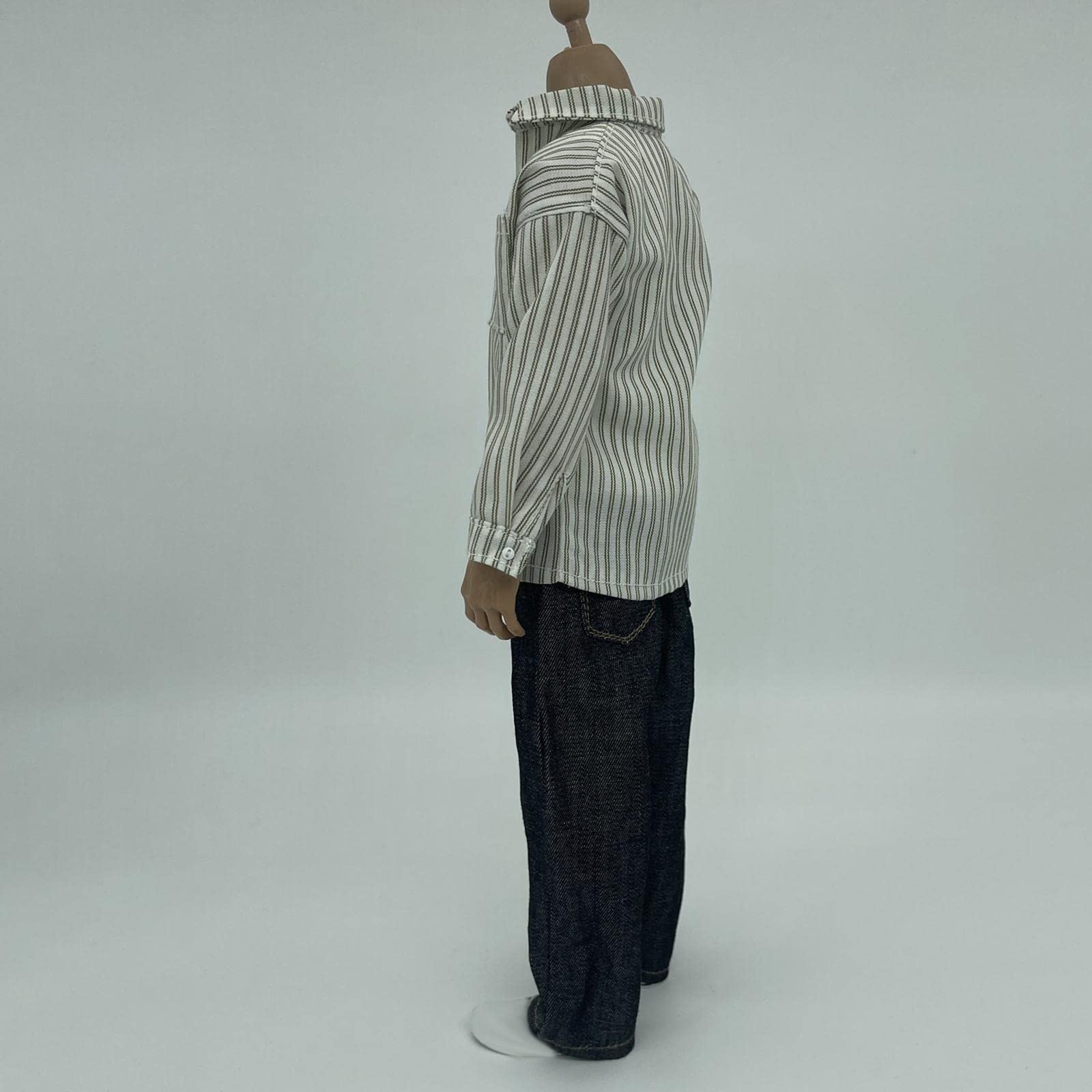 Colcolo Männliche Actionfigur Puppenkleidung 1/6 Skala Zubehör Set Puppenhose Puppenhemd Modelloutfit Aus Stoff für Bastelarbeiten Modellspielzeug Dekoration, Beigefarbener Anzug