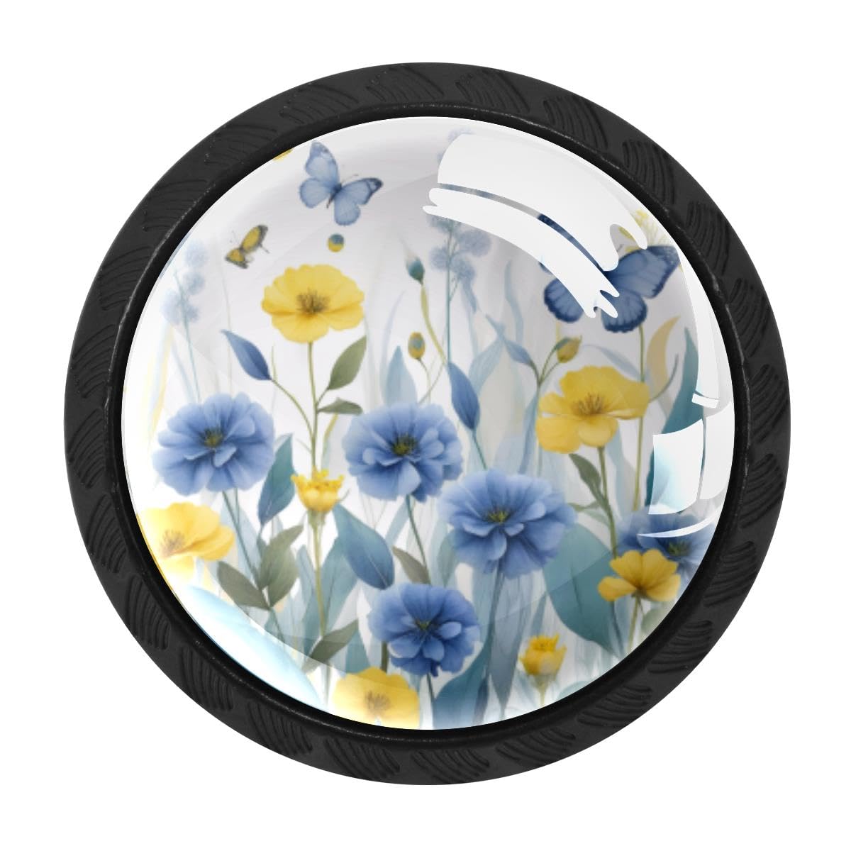 Heoeh Multi 3 4 Pcs Kitchen Cabinet Knobs, Wildflowers Drawer Knobs Dresser Handles