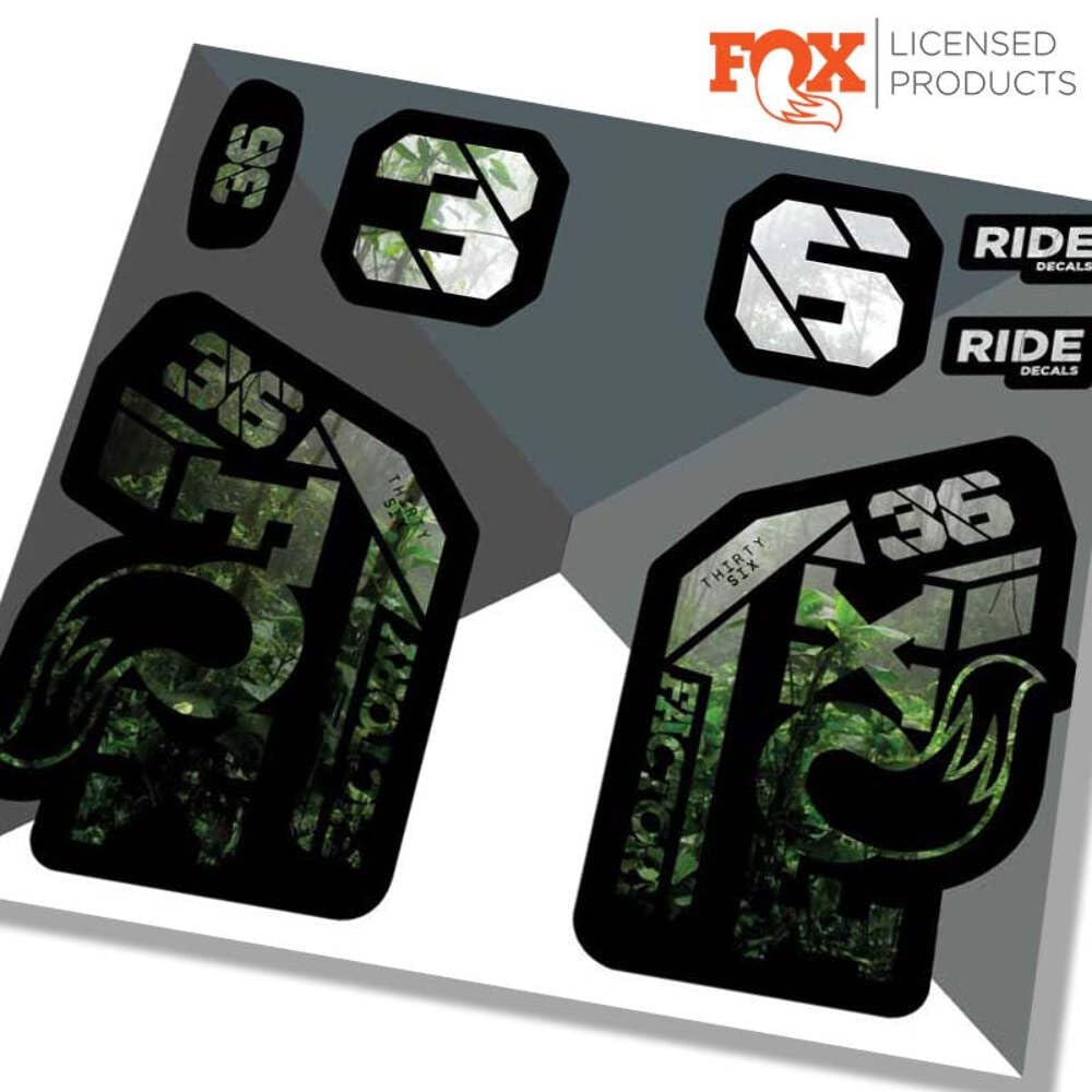 Fox 36 Factory 2021 Fork Decals - Jungle - Licensed By Fox Gloss