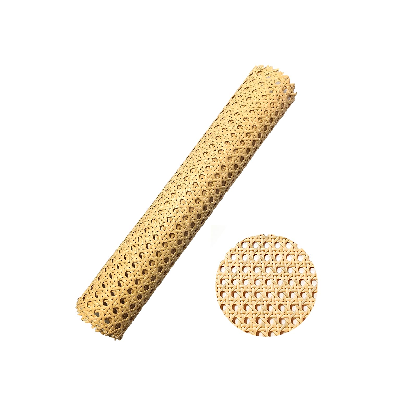 1 Roll Rattan,6.6ft x 13.8inch PE Cane Webbing Roll,Anti-Mildew Woven Open Mesh Rattan Roll,for Caning Projects Star Anise Wide Rattan Sheet for DIY Crafts,Furniture