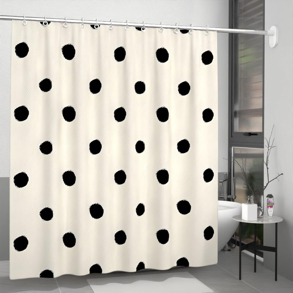 Rideau de douche 290x210 cm en polyester avec crochets pour baignoire