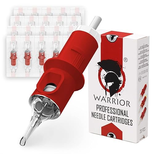 WARRIOR Red Cartucce Aghi per Tatuaggi Professionale Sterilizzate con Eo