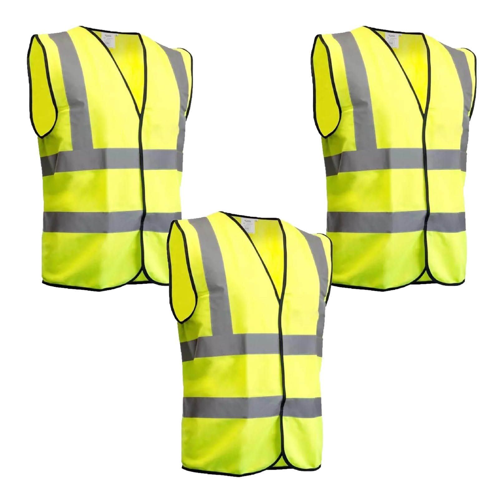YSAMAX Yellow Hi Viz Vest Waistcoat, Reducing The Risk Of Accidents, Versatile For All Seasons, Ideal For Construction Workers, Traffic Controllers, Cyclists, Jogging, (3PCS, XL) โ image 1