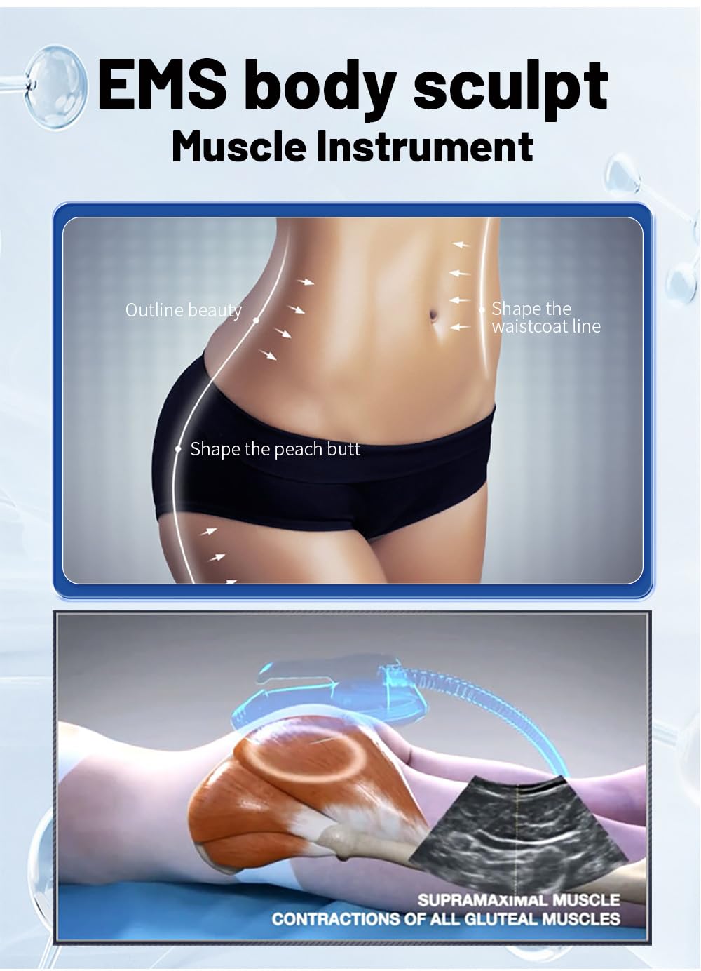 6500W Hi-emt Przenośna Maszyna Profesjonalna Body Sculpt Muscle Stimulator Odchudzanie(4 uchwyty)