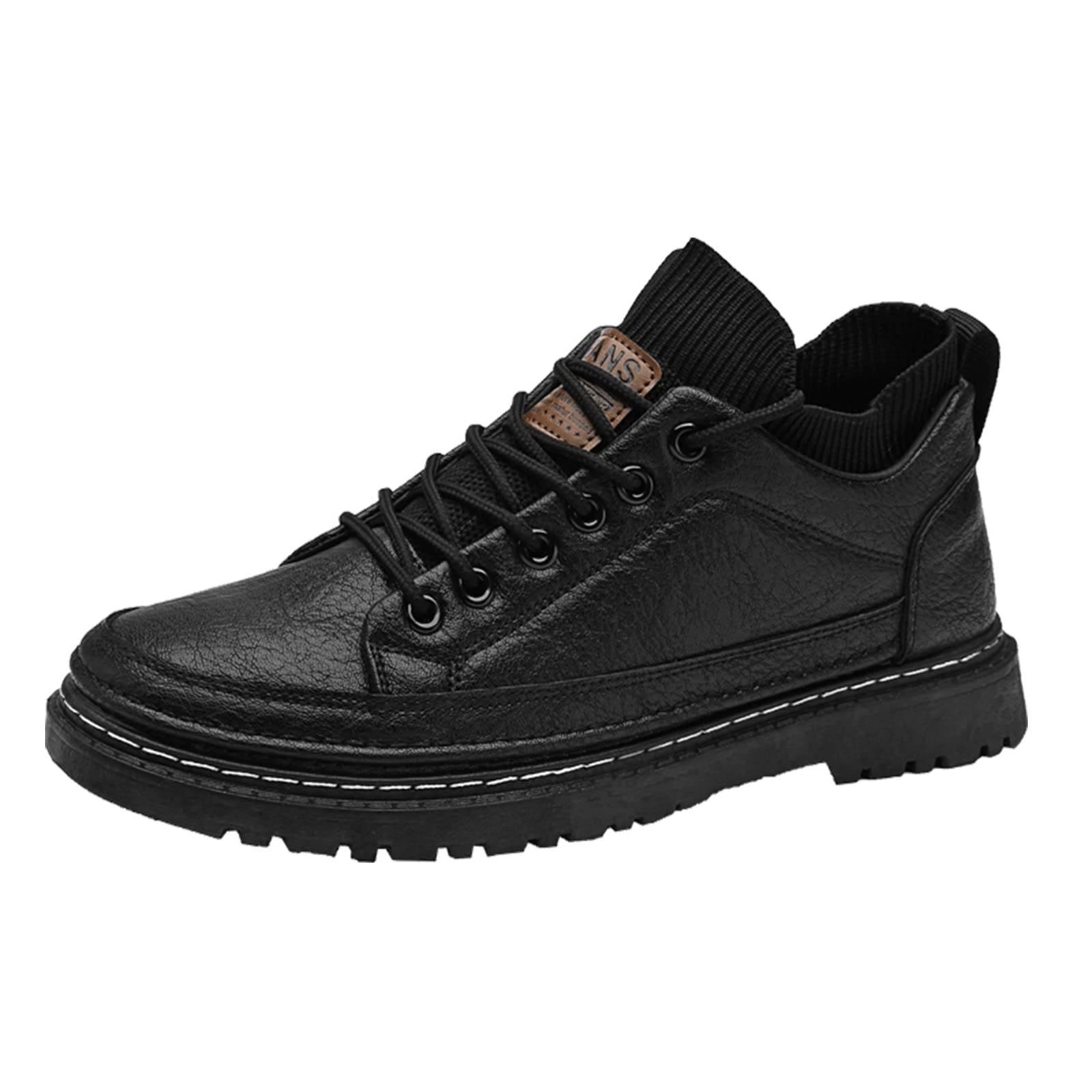Scarpe da passeggio da uomo, antiscivolo, in pelle PU, impermeabili, per attività all'aria aperta, leggere, per il tempo libero, traspiranti, in pelle
