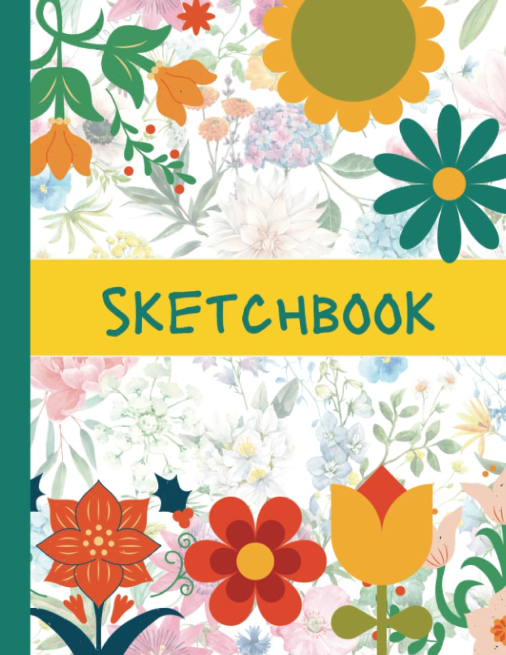 Independently published Sketch Book: SketchBook Notebook flowers theme For drawing and Doodling sketching for kids and adults