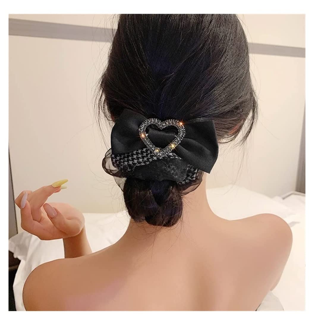 Feste Elastici Capelli Love Bow Hair Ring Mesh Rope Wild Head Jewelry Plate Accessori Per Capelli Decorazione