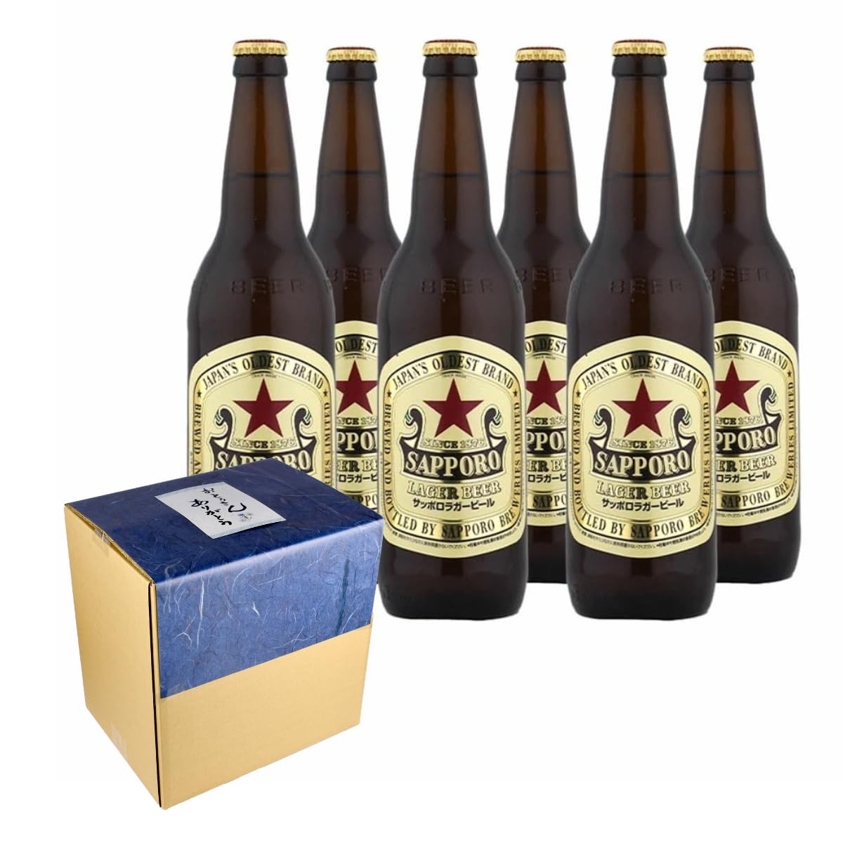 Amazon.co.jp: サッポロ ラガー 父の日 ギフト 瓶ビール 大瓶 633ml 6