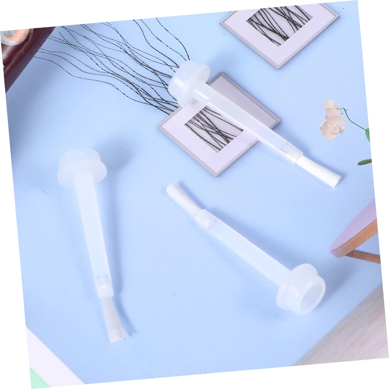 Housoutil 3sätze Nagel Dipping Powder Flüssigkeit Pinsel Ersatzbürsten Für Nagellack Weiche Borsten Für -nagelkunst Lösung Für Nagelstudiobedarf