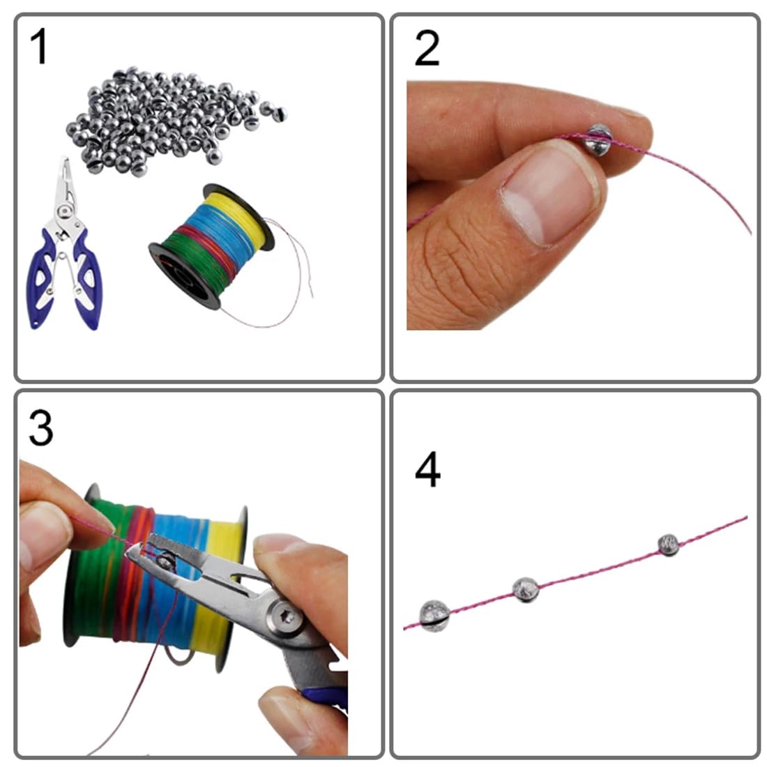 2 Cajas Plomos Pesca,anzuelos redondos para pesca,Plomo De Pesca para Pescar con Peso de Balsa,Plomo De Pesca para Pescar con Peso de Balsa,Split Shot Plomos Pesca
