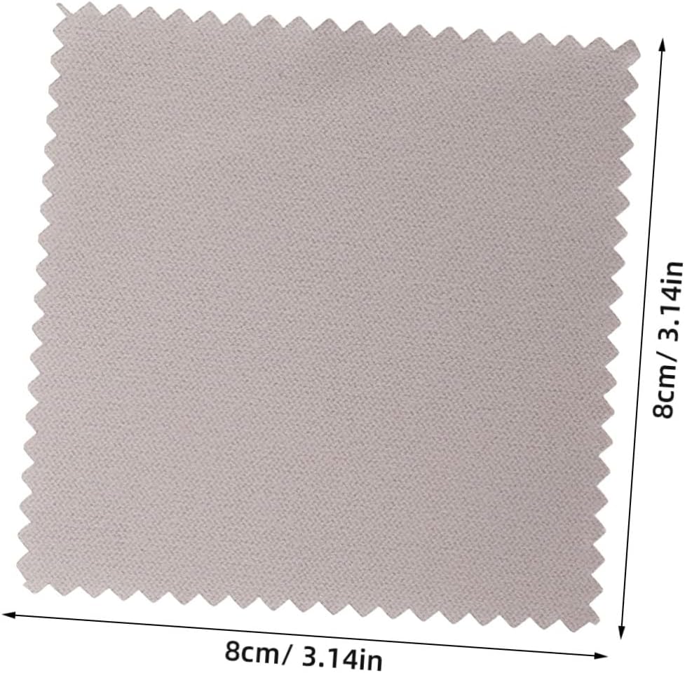 GANAZONO 50pcs Silver Jewelry Polishing Cloth 8x8cm Suede Anti-Tarnish