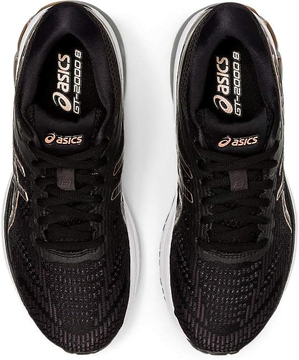 ASICS Women's GT-2000 8 Running Shoes 11.5 Black/Rose Gold