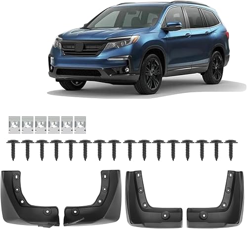 Miniatura 10 de Frontier 2005-2022 2023 - Juego de 4 solapas de barro para pastillas para todo tipo de clima, delanteros y traseros