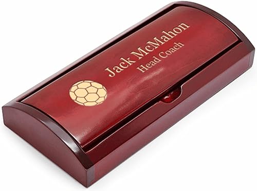 Miniatura 2 de Executive Gift Shoppe | Juego de bolígrafos y lápices grabados con láser con temática de fútbol con caja de madera | Executive Gift Shoppe