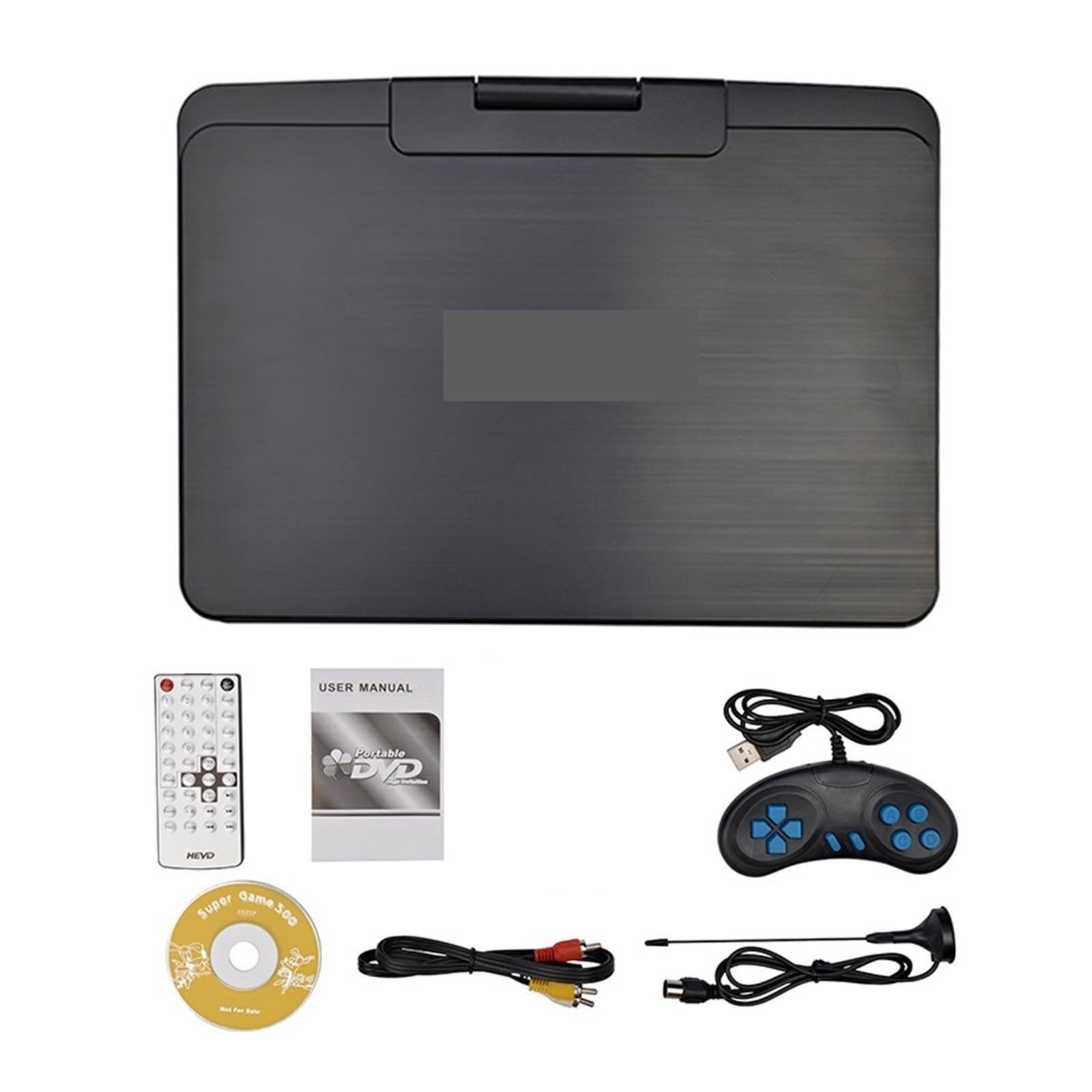 Reproductor de DVD portátil, Reproductor de DVD portátil HD 13 Pulgadas Reproductor Multimedia Digital móvil TV EVD Radio MPEG MPEG4 VCD Tarjeta SD U Disk Play