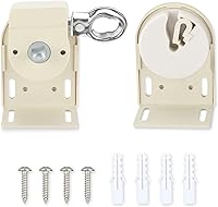 Vista 9 de Soportes para parasol con anillo de metal, piezas de repuesto para sombra, compatibles con persianas enrollables Coolaroo (negro, 1 par)