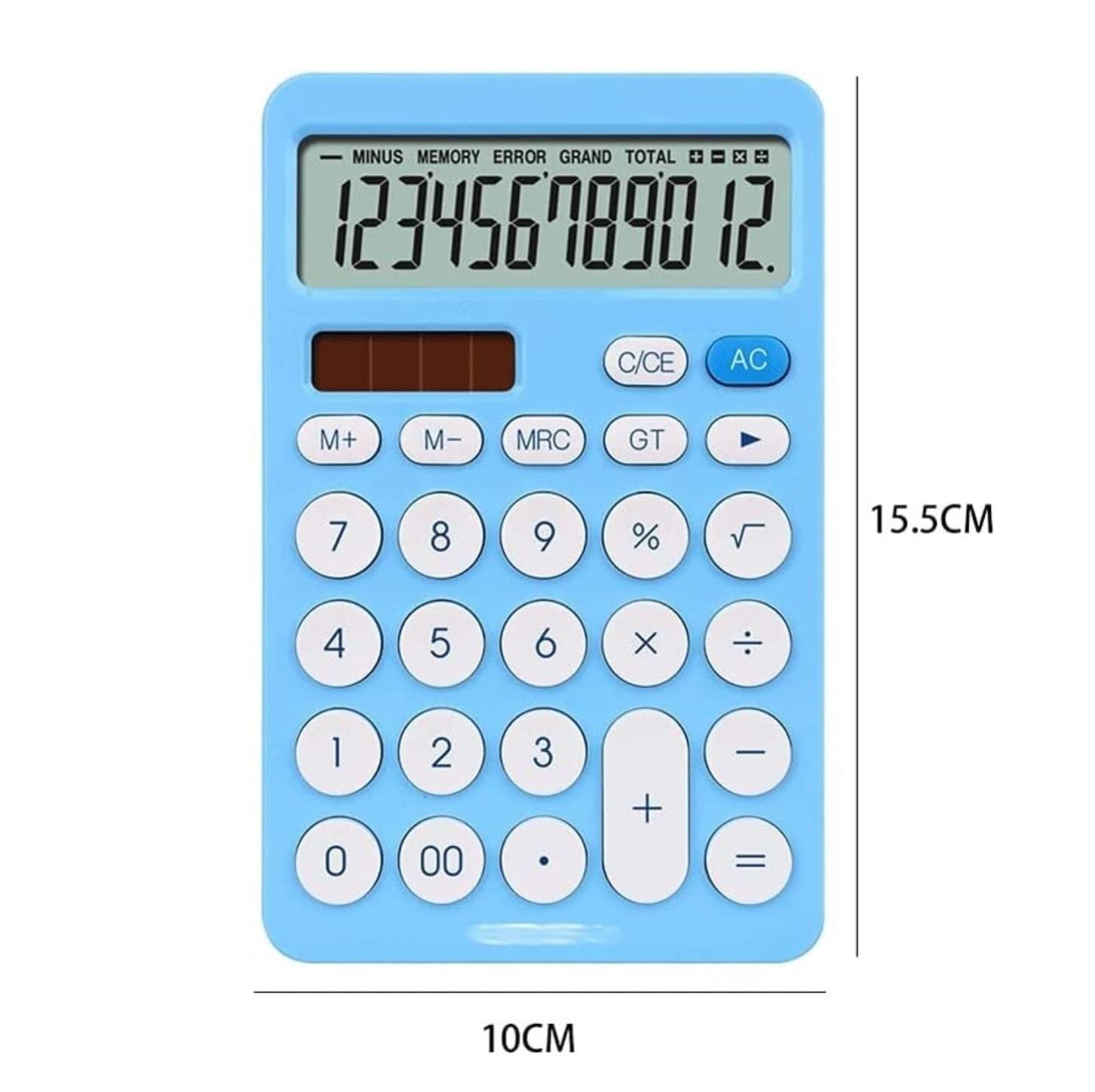Calcolatrice per Ufficio Calcolatrice Multifunzione A 12 Bit con Display Calcolatrice da Tavolo Calcolatrice Standard Office Scuola(White)