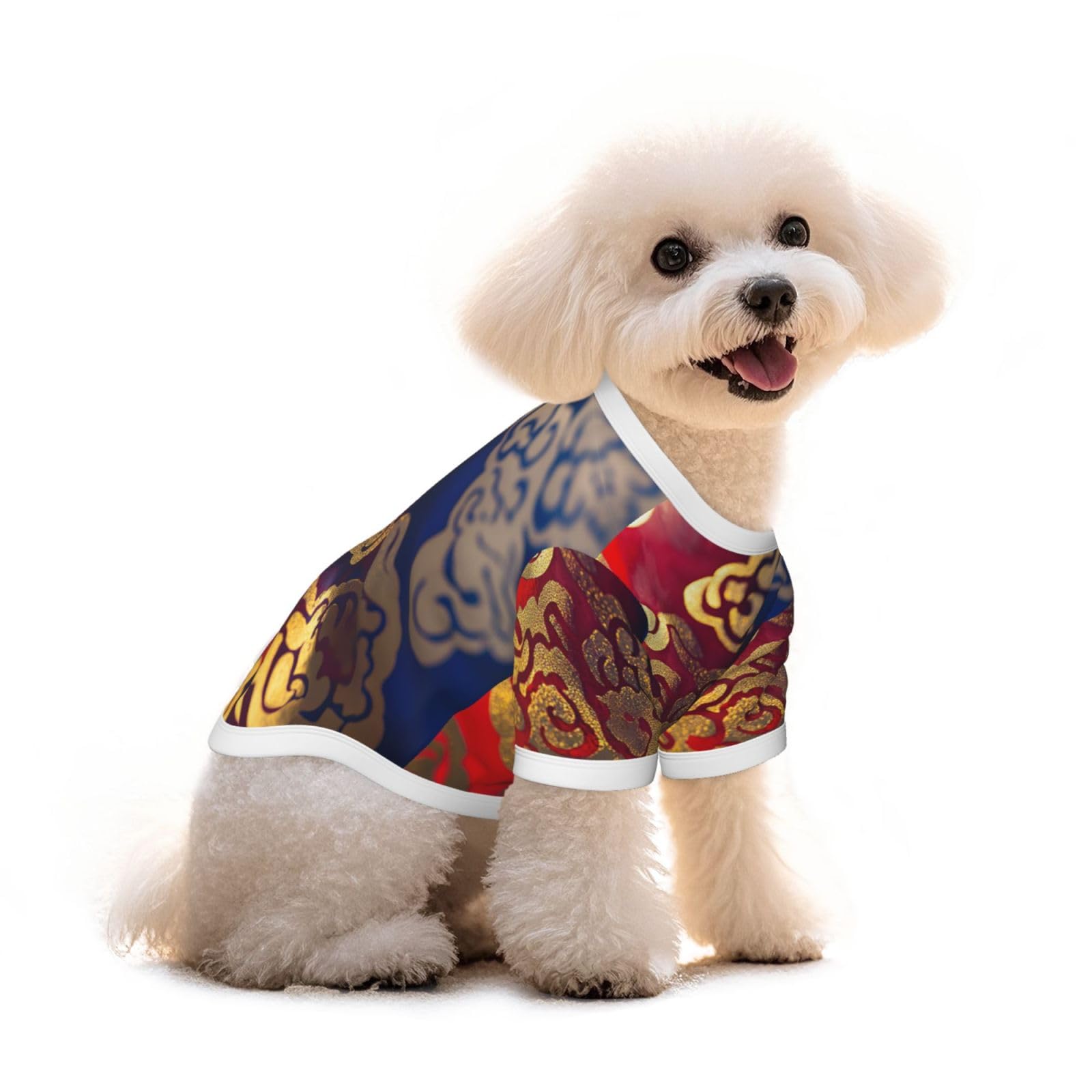 T-shirt pour chien respirant et vêtement extensible en coton pour chiot