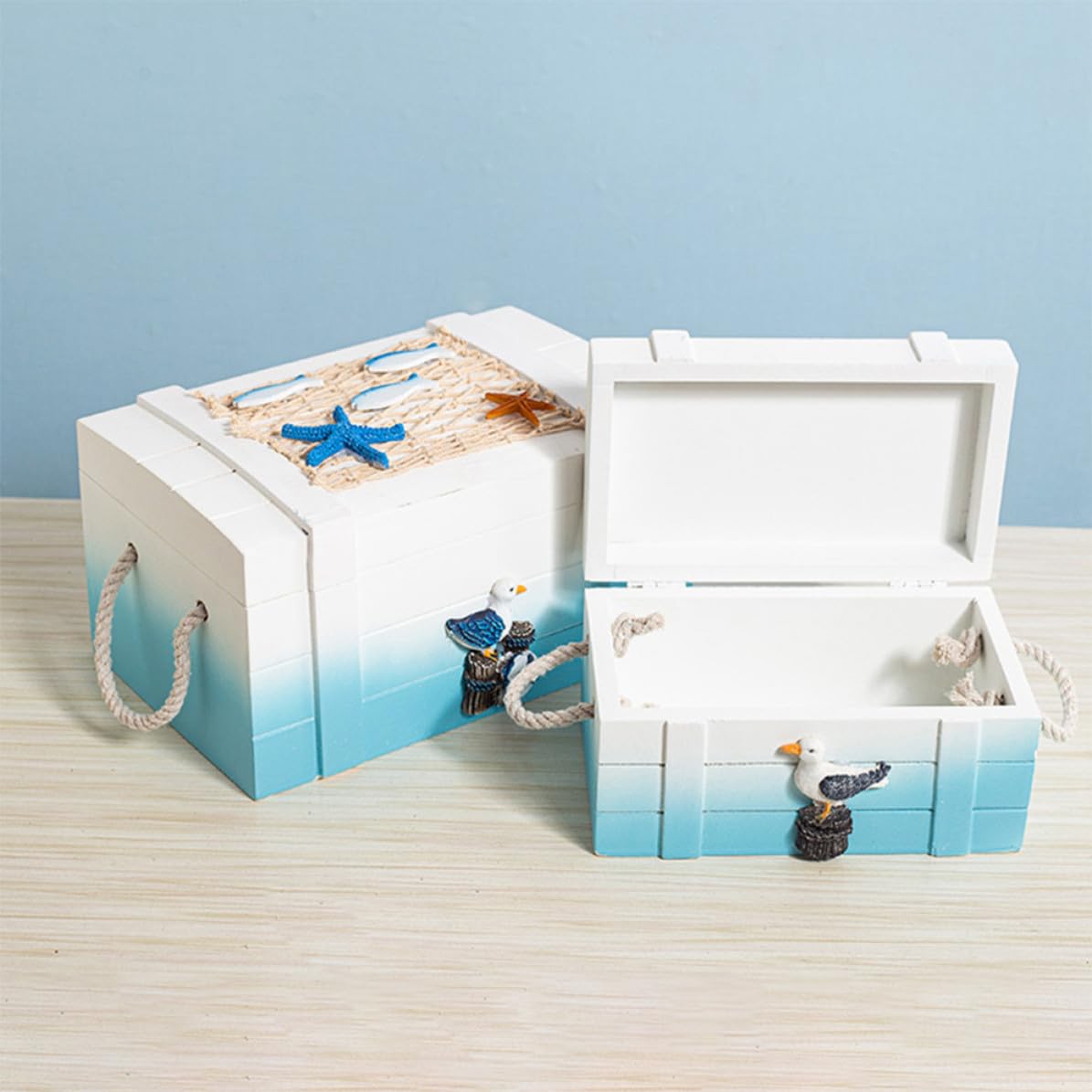DOITOOL Mediterrane Aufbewahrungsbox für Ringe und Armbänder 2 Stück Dekorative Schmuckkästchen für Zuhause und Outdoor Praktische Aufbewahrung für Familie und Freunde