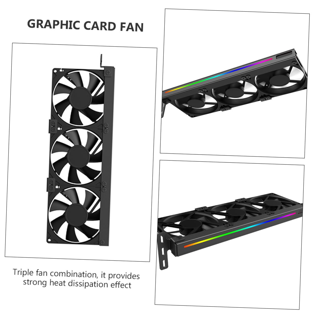 Argb Video Card Cooling Fan 5v Silent Gpu Fan Cooler for Desktop PC Graphics Card Radiator Accessory with Pci Support, Small Size for Computer Components