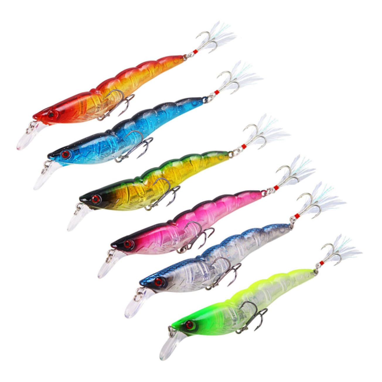 BESPORTBLE 18 Pièces en Plastique Leurre De Crevette Appât De Pêche Immergé