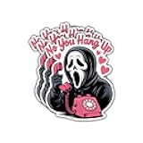 3 Pcs No You Hang Up Ghost Face Stickers, Funny Scary Movie Vinyl Decals, Gifts for Horror Fans, Friends, Teens, for Laptop, Water Bottle, Tumbler, Notebook, Skateboard, Luggage, Phone Case 4