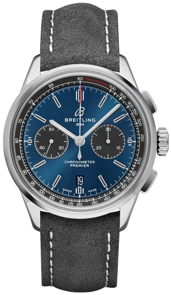BreitlingPremier B01 Chronograph 42 Blue Dial mens Watch AB0118A61C1X4