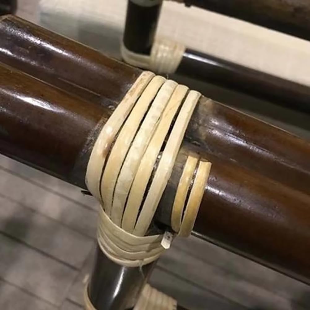 ECYC Ltd Natural Rattan Skin, 32.8 Feet Rattan Bark Strips Handicraft Weaving Material for DIY Furniture Making Basketry Wicker Repair Supplies, 5-6mm