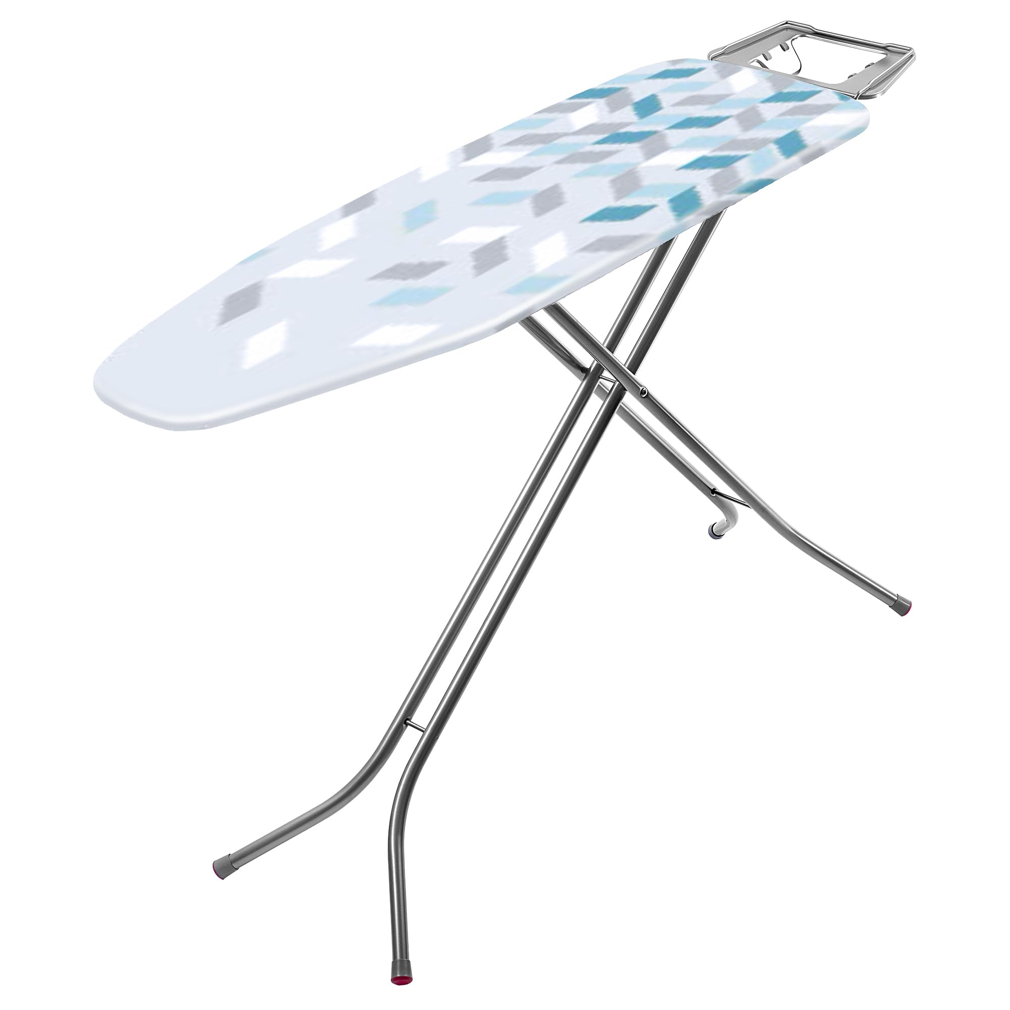 KADAX Deska do prasowania 120x38cm biała, metalowa siatka szybko odprowadza parę, regulacja wysokości, wygodne prasowanie koszul i pościeli