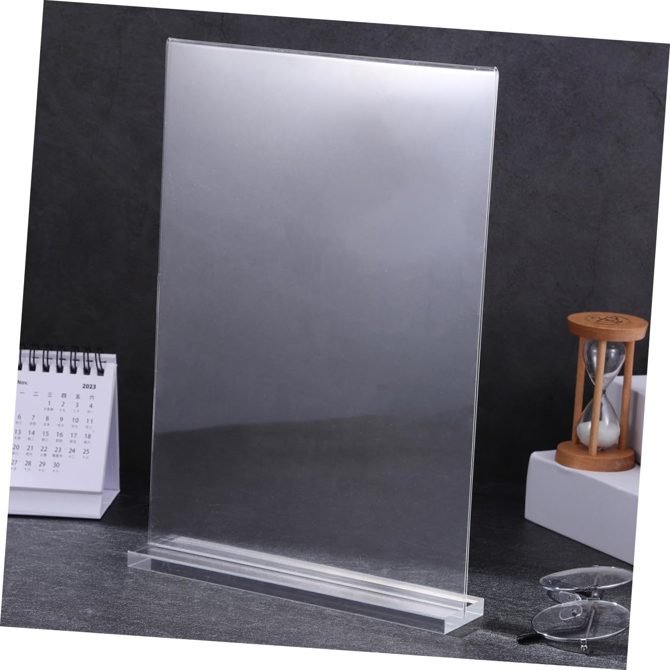 PLAFOPE 3piezas Soportes Transparentes Para Expositores De Mesa Acrílico Alta Uso Frecuente Estable Para Oficina Tienda Restaurante