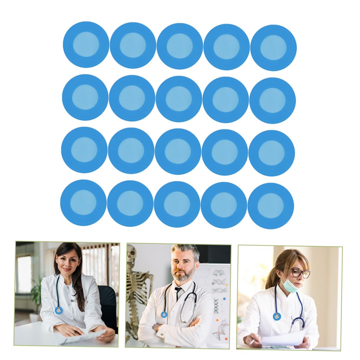 HOMOCONO 5sets Non- Non- Non-Medical Stethoscope Accessories Head Covers for Professionals 20pcs*5