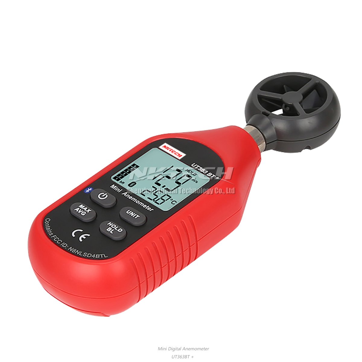 UT363BT - Misuratore digitale Bluetooth per anemometro di velocità del vento, per tempo massimo/min, raccolta dati meteo per attività all'aperto, windsurf, vela, surf, pesca con cacciavite TL-1