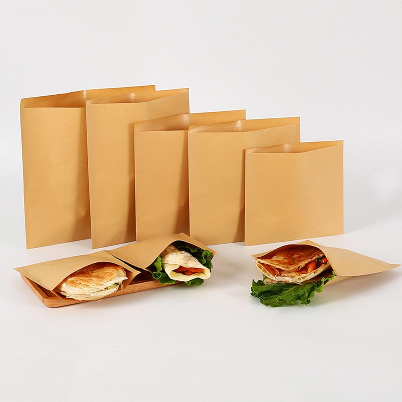 Bolsas Sándwich De Papel 600 Piezas Envoltorios Resistentes A La Grasa De | Bolsas Papel Para Panadería En El Hogar, La Cocina, Almuerzo, Picnic, Camping, Escuela, Trabajo Y Restaurante