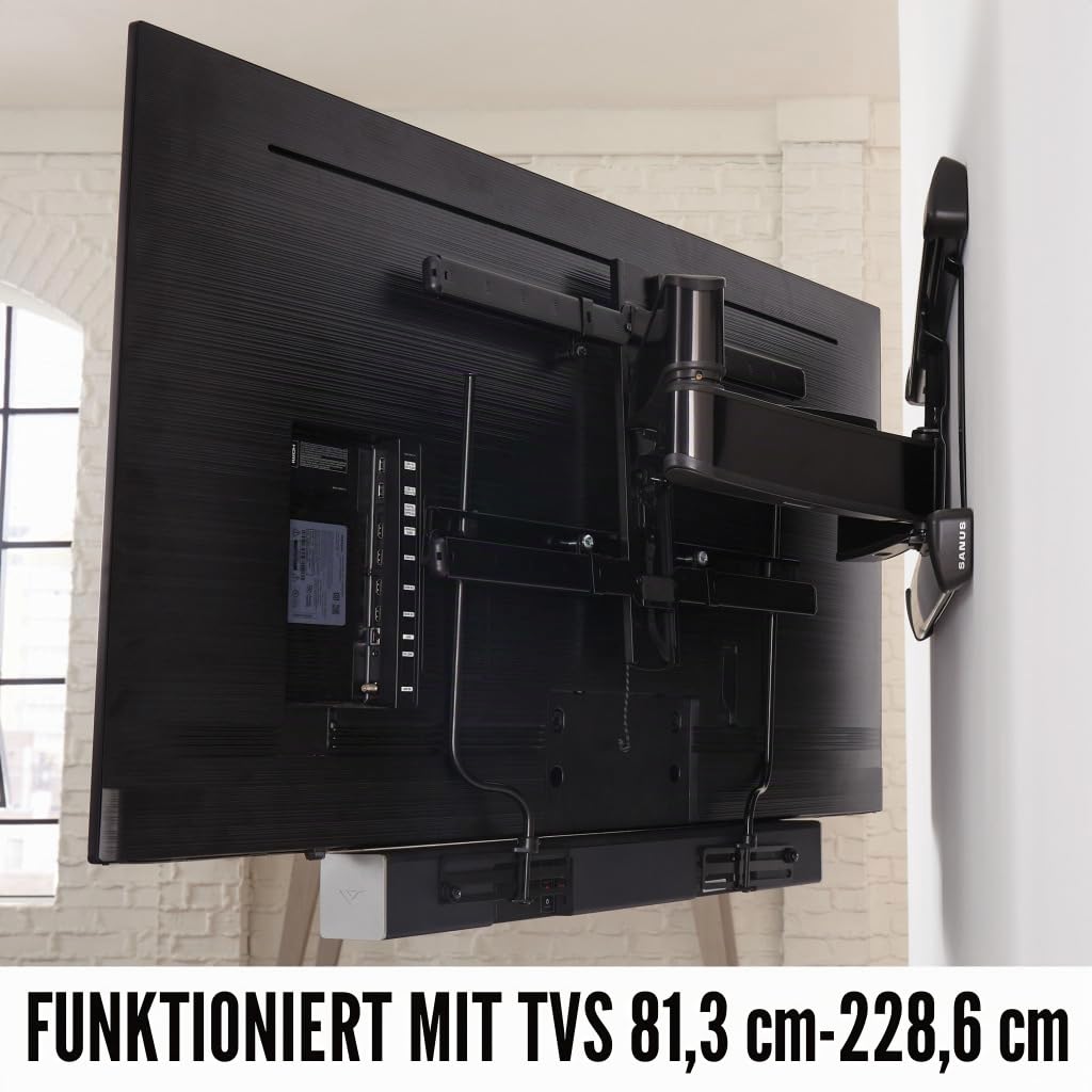 Sanus SASB1-B1 Soundbar-TV-Wandhalterung für Zoll-Fernseher, Schwarz