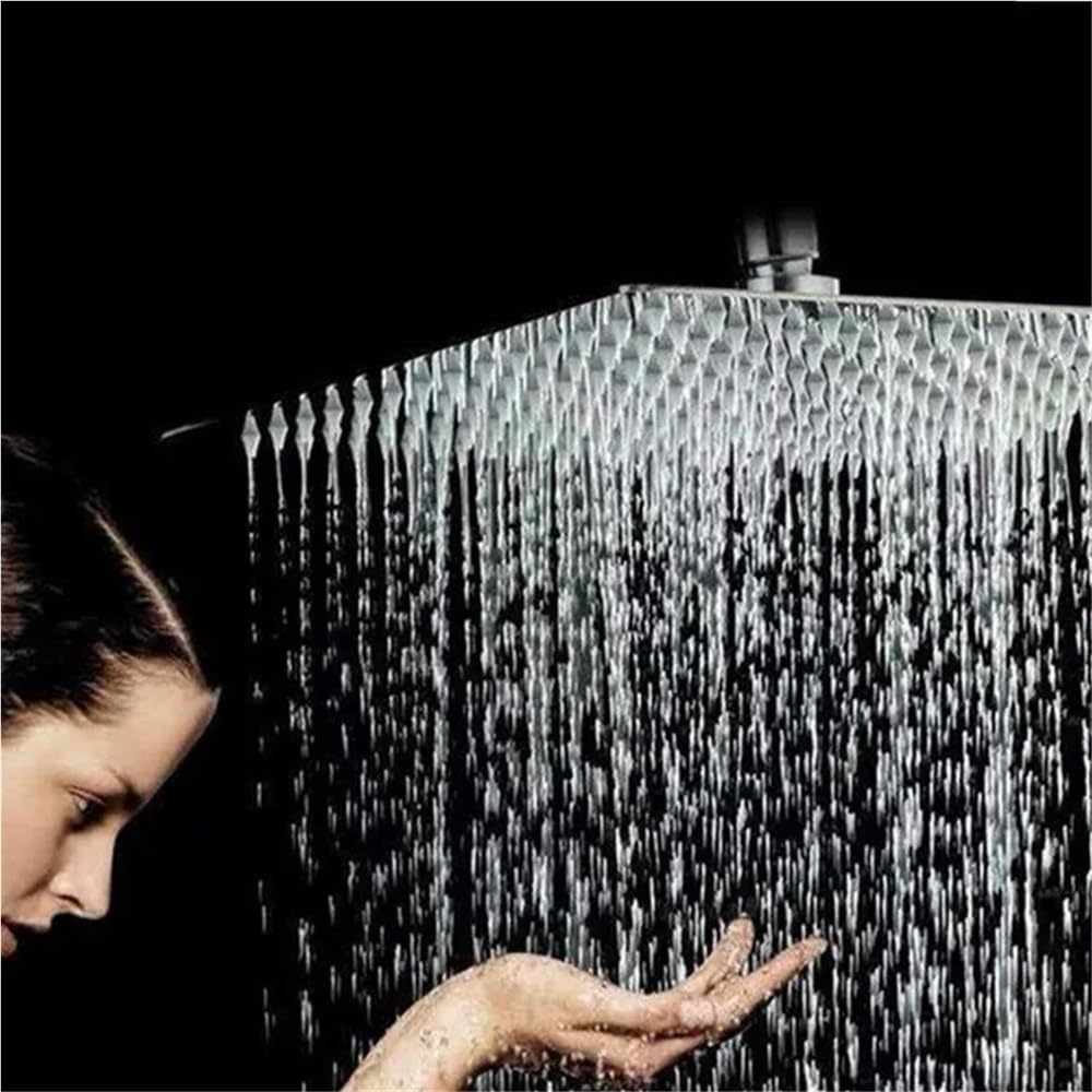 Cabezal de ducha de lluvia ultrafino de acero inoxidable de 10/8/6 pulgadas, cabezales de ducha de lluvia cuadrados y redondos para spa de lujo, fácil instalación y actualización moderna de baño