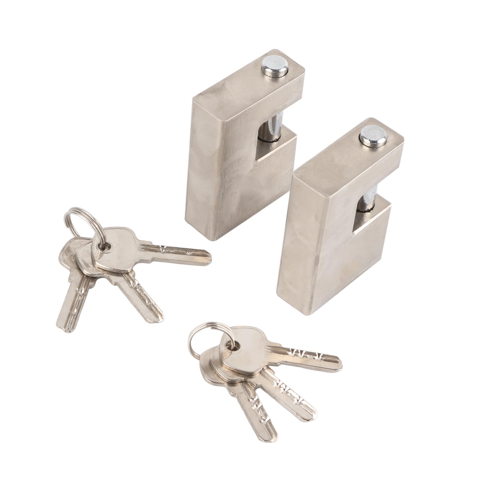 Lokta na Kłódki Ciężkiej, 2PCS High Security Monoblock Lock z Klawiszami, Kłódka na Zewnątrz do Garażowego Kontenera Wysyłkowego