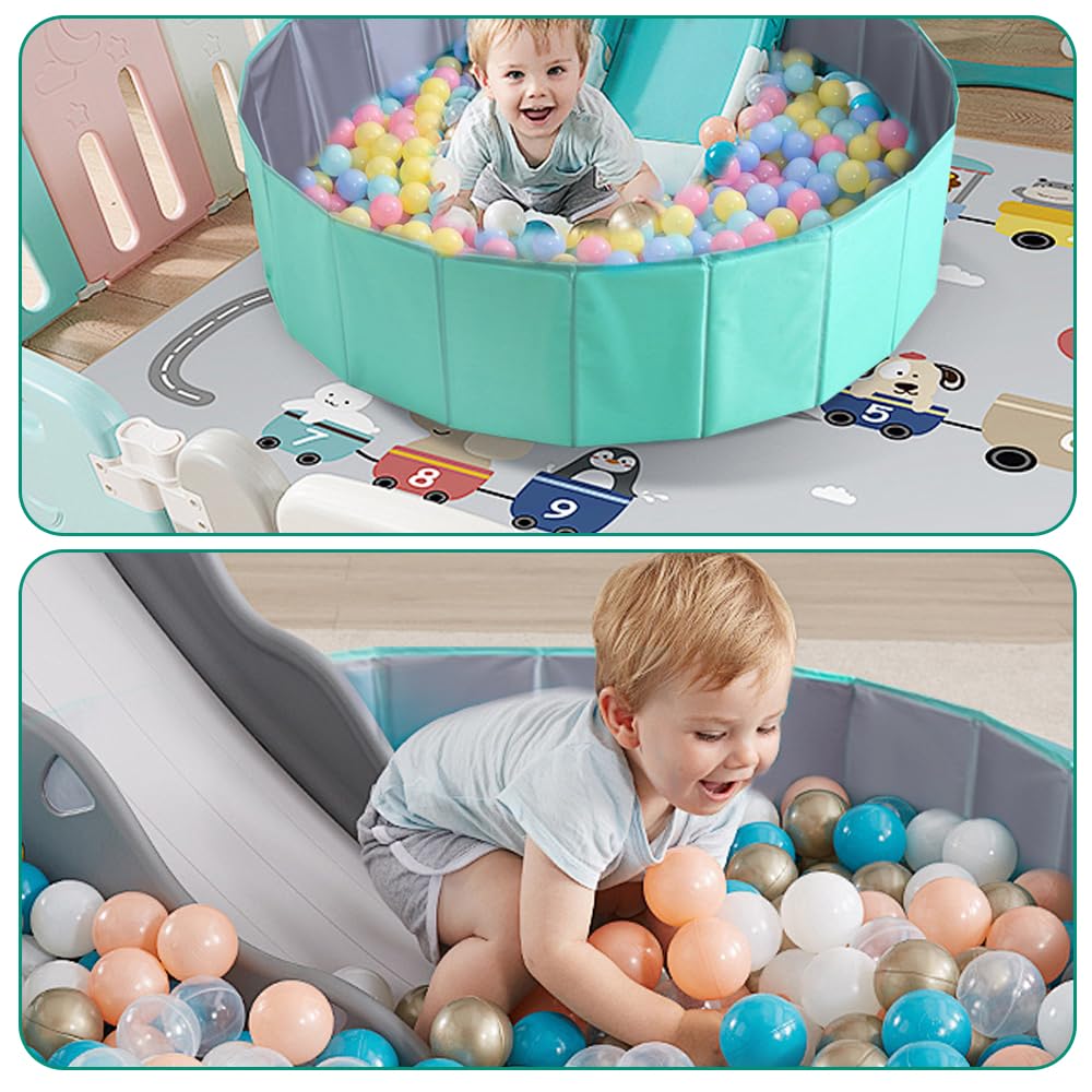 Foreverup Ball Pit, Foldable Baby Ball Pit, 80 CM Kids BallPit for Children Girls Boys Portable Ocean Ball Pit - Image 2