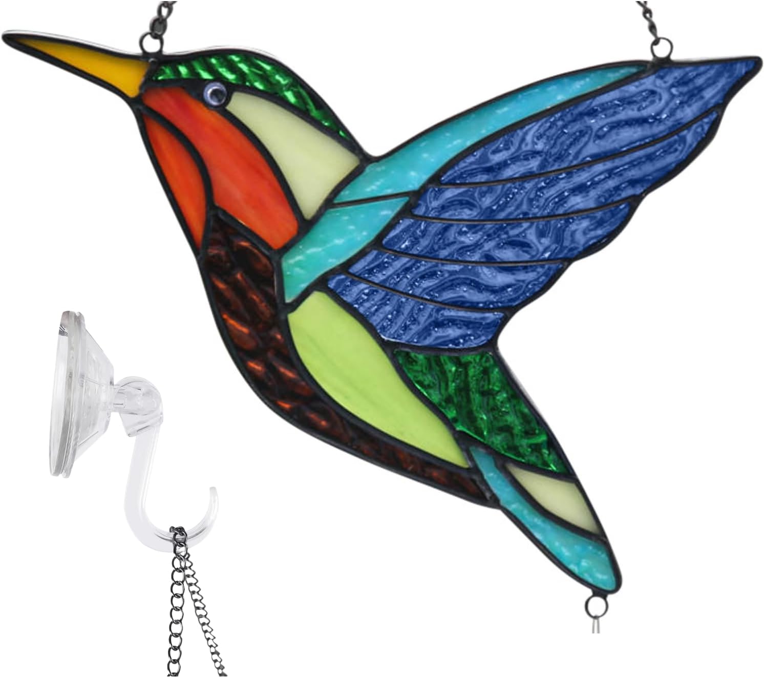 Zaruatu Stained Glass Window Hanging Multicolor