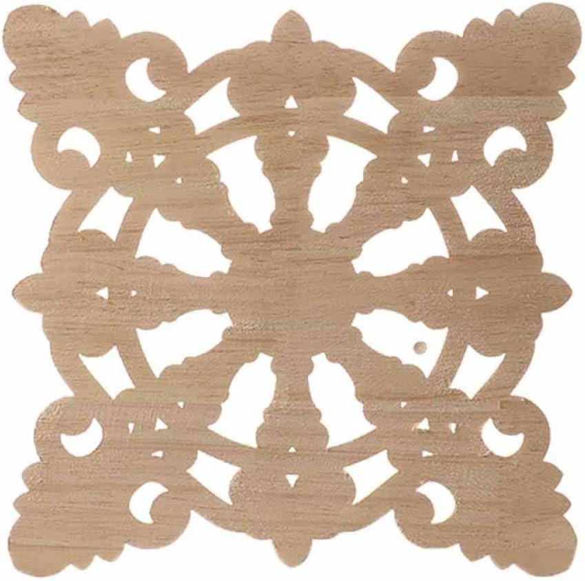 Wood Carved Corner Onlay Applique Unpainted Frame Cupboard Cabinet Decal for Home Furniture Decoration,F12,40