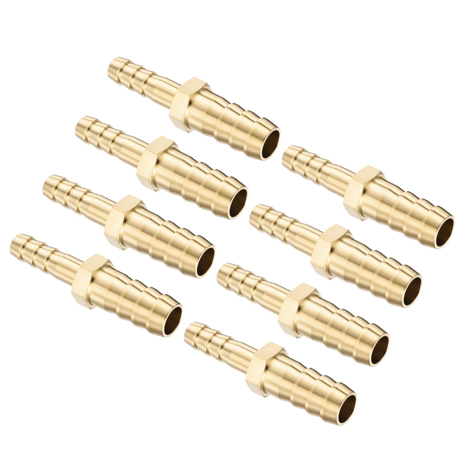 Kozelo 8Pcs Brass Hose Barbs Fittings 3/8" Hose Barbs to 1/4" Fittings — image 1