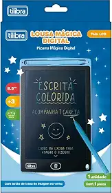 Tilibra - Lousa Mágica Digital LCD 8.5 Polegadas - Escrita Colorida