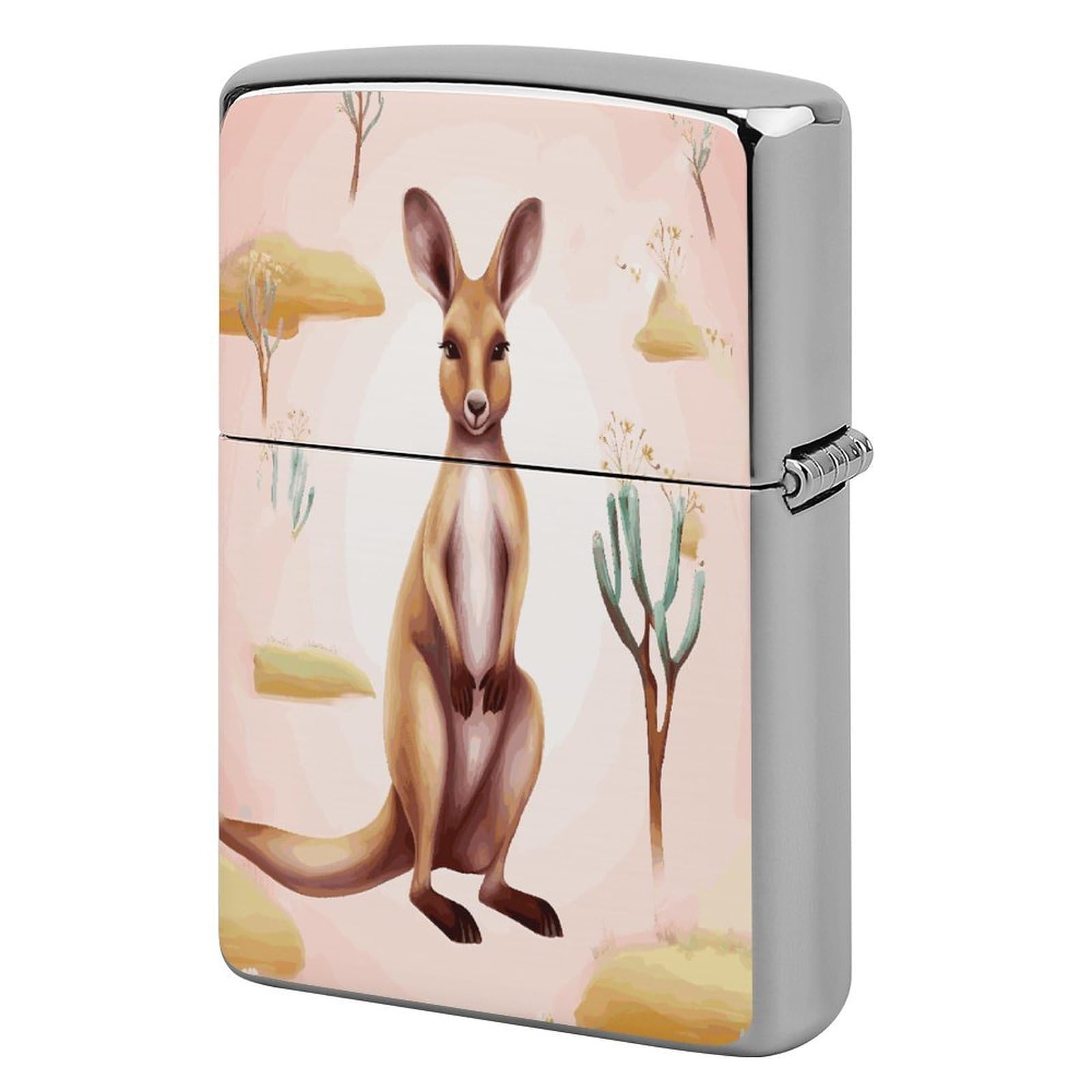 Fekiloot Style Funny Cartoon Kangaroo Zoo Lighter Case Cover Lighter Holder