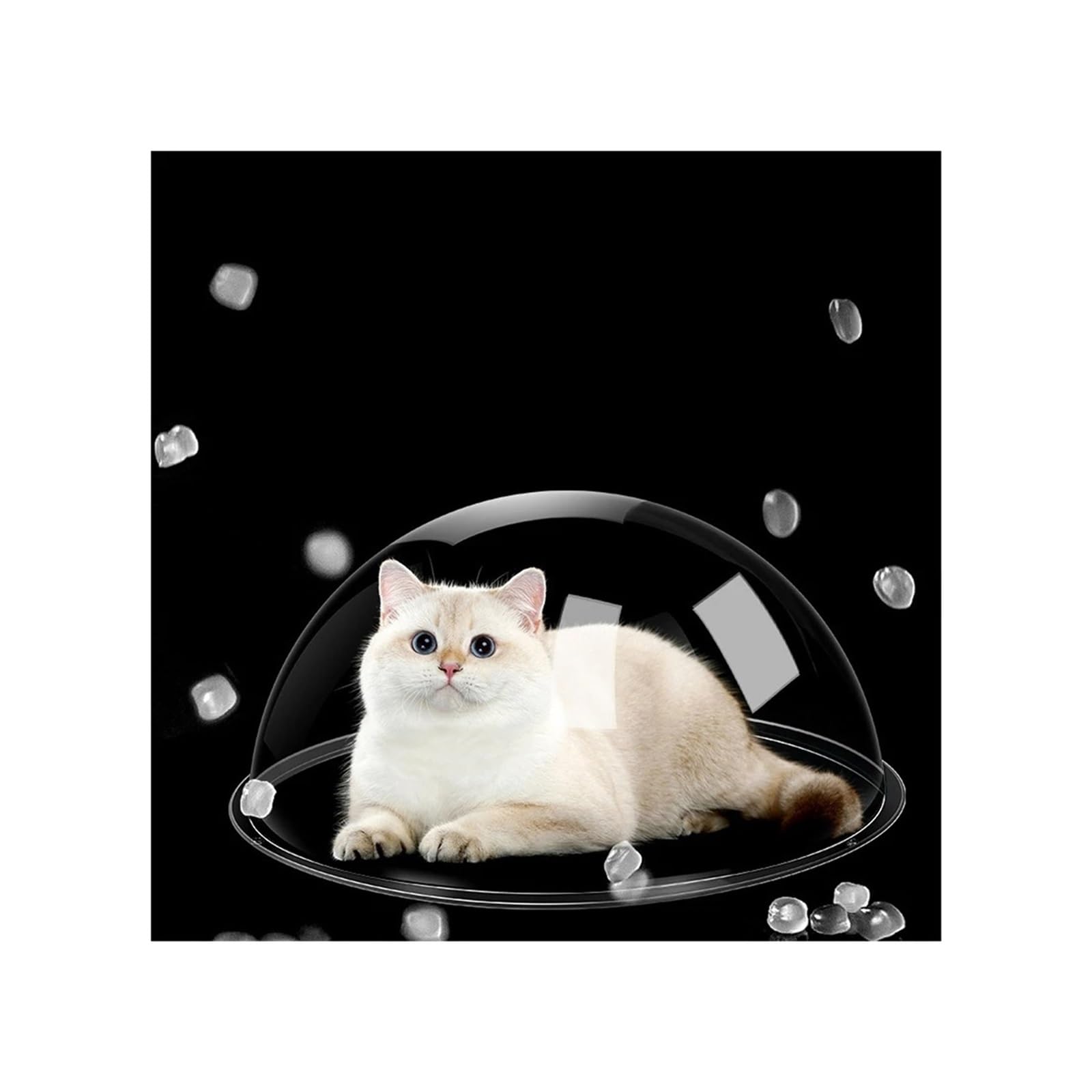 Oblò per Animali Domestici, Capsula Spaziale Nido For Gatti Trasparente Fai Da Te Materiale Arrampicata Cupola In Acrilico Copertura Antipolvere Prodotti(Diameter 30cm)