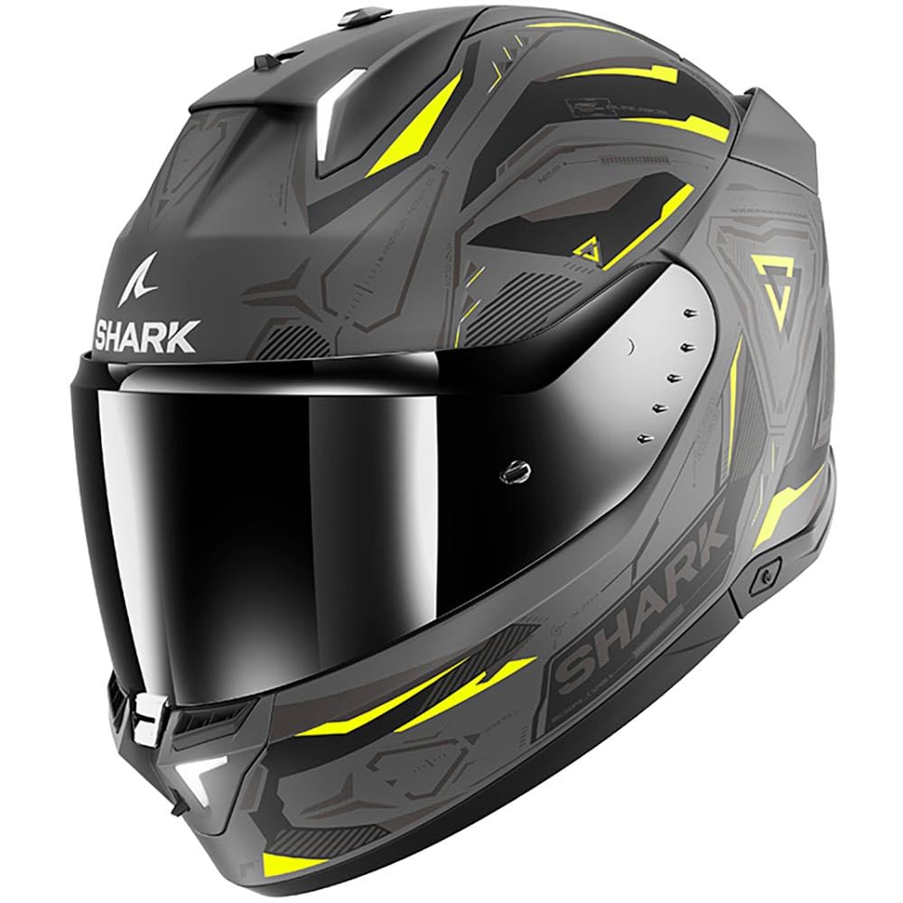 Shark, Casque Moto intégral SKWAL i3 LINIK Gris / Jaune,